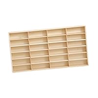 harayaa Wooden Storage Divider Box, Wall Mounted Toy Car Storage Car Display Shelf, Tabletop Box for Doll Home Model Car, 24 Grid