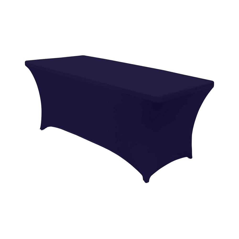 URbazaar Spandex Tablecloths 4 FT Table Cover Rectangular Stretch Tablecloth Tight Fit Table Cover for Parties, Trade Shows, Djs, Weddings and Events of All Kinds