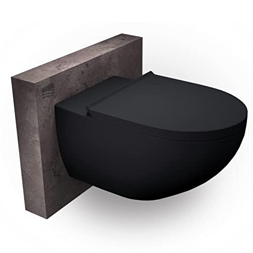 BERNSTEIN Inodoro de pared E-9030 negro mate