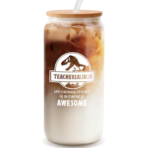 UAREHIBY Teacher Appreciation Gifts - Gift for Women,Thank You Gift,Back to School Christmas Gifts(18 Oz TEACHERSAURUS)