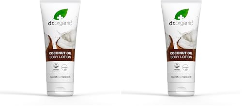 Dr. Organic Loción Corporal Aceite de Coco Orgánico 2x200ml elimina la tirantez y la piel de pato