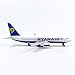 WngAur Airplane Model, Ryanair Aircraft Die-cast Metal Planes Suitable for Collection and Desktop Decor