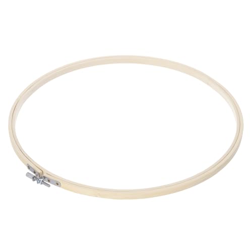 Image of MECCANIXITY 1 Pieces 12 Inch Embroidery Hoops Adjustable Round Bamboo Circle Cross Stitch Hoop Ring for Art Craft Handy Sewing Needlework DIY Decoration