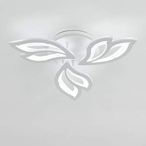 Lustre LED acrylique blanc froid plafonnier 5 branches pour salon