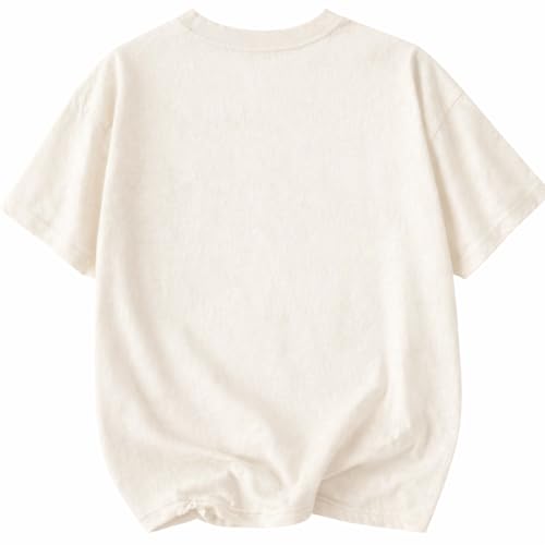 Image of Women's Cotton T-Shirt | Over Sized Fit Half Sleeve | 100% Cotton Women T Shirt | Aesthetic Summer Wear