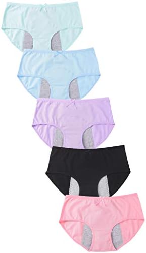Hellove Womens Cotton Panties Protective Briefs For Teen Girls,Women (H-02-5, Medium)