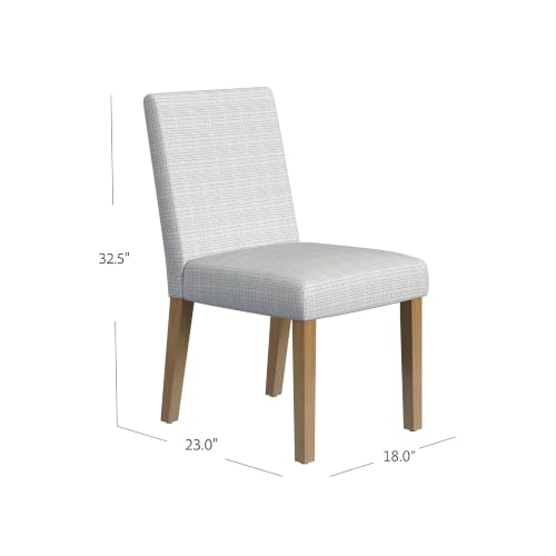 Image of HomePop Classic Parsons Dining Chair - Cream Mini Grid Pattern (Single Pack)