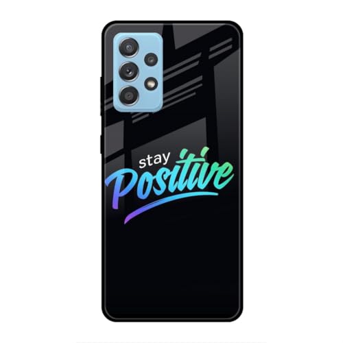 Image of SmashItUp Stay Positive | Motivational Quote Designer Printed TPU Metal Case Mobile Back Cover for Samsung A53 5G