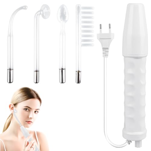 Behogan Asta ad alta frequenza, dispositivo facciale ad alta frequenza 4 sonde, macchina per il viso di bellezza, parete ad alta frequenza, dispositivo per la cura della pelle, uso domestico Behogan Asta ad alta frequenza, dispositivo facciale ad alta frequenza 4 sonde, macchina per il viso di bellezza, parete ad alta frequenza, dispositivo per la cura della pelle, uso domestico