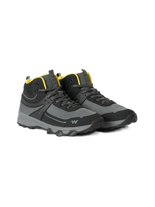 Image of Wildcraft Men's 52065clivton 3 Bootgry blk yw Hiking Shoe