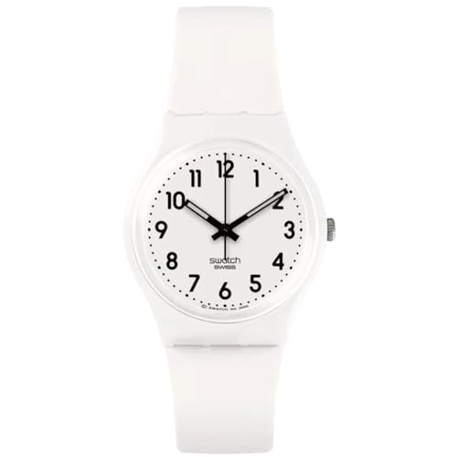 34 mm Swatch Orologio Gent Bio SO28W107-S14 JUST WHITE SOFT