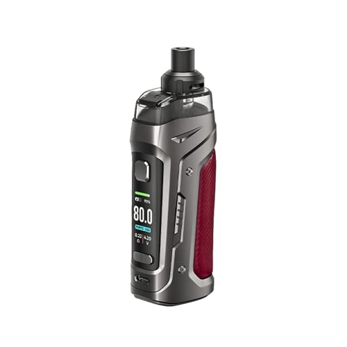 INNOKIN Coolfire PZPulse Vape Kit - E-cigarette Starter Vape Kit Long Lasting 2400mAh Battery Button Activated 80W Output DTL Vaping Adjustable Airflow Top Fill Pod No Nicotine (Gunmetal)