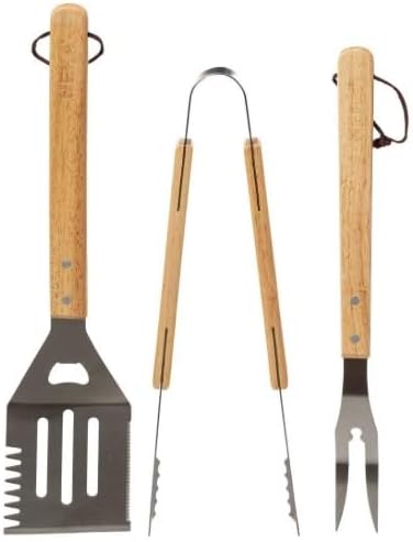 PSM 3-Piece Barbecue Fork | Wood Handles, Stainless Steel