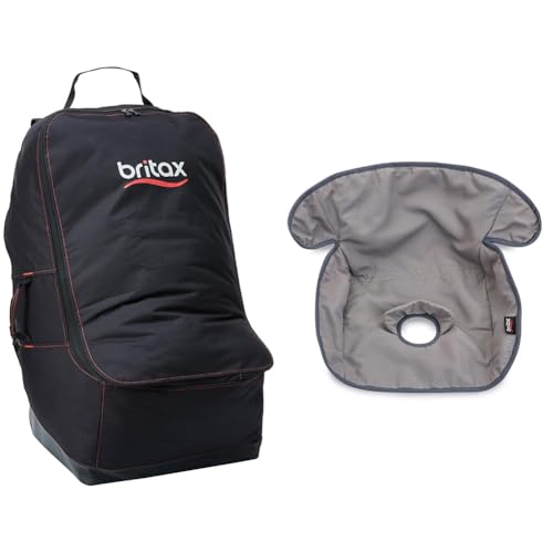 Image of Britax Car Seat Travel Bag with Padded Backpack Straps | Water Resistant + Built-in Wheels + Multiple Carry Handles