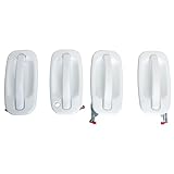 4Pcs Olympic White Exterior Door Handle Fit for Chevrolet Silverado for Avalanche for Suburban for Tahoe, for Sierra for Yukon Fit for Cadillac Escalade, Outside Door Handles GM1310129 GM1311147