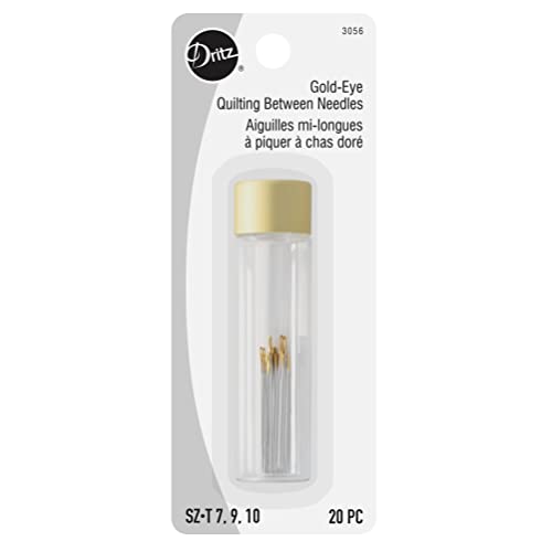 Matelassages entre aiguilles Dritz Gold Eye pour couture et patchwork | Lot de 20