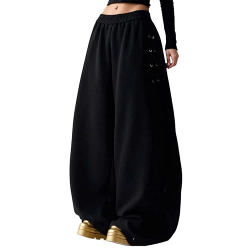 Pantalon en tissu léger motif teckel avec cordon de serrage ajustable
