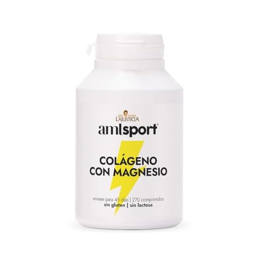 Amlsport - Colágeno con Magnesio, 270 Comprimidos - Favorece la Regeneración de Tejidos - Contribuye a la Salud Ósea y Muscular - Envase para 45 días
