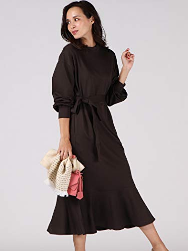 Viaggio Blu(ビアッジョブルー) マーメイドフリルベルト付きポンチワンピース 