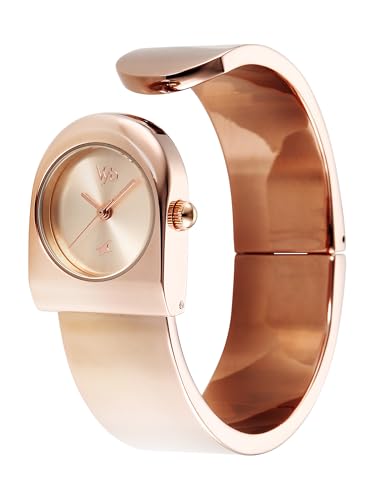 Image of Fastrack Vyb Striker with Quartz Analog Rose Gold Dial Rose Gold Strap Watch for Girls - FV60130WM01W