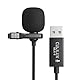 Cubilux USB-Mikrofon für PC, unidirektionales hochempfindliches USB-A-Lavalier-Clip-On-Mini-Ansteckmikrofon für Computer, Laptop, Aufnahme, Skype, Zoom-Meetings, Live-Streaming, 1,22 m
