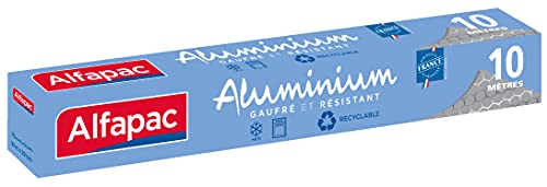 ALFAPAC - Aluminium Gaufré 10M - Résistant - Four et Barbecue - Fabriqué en France Cover