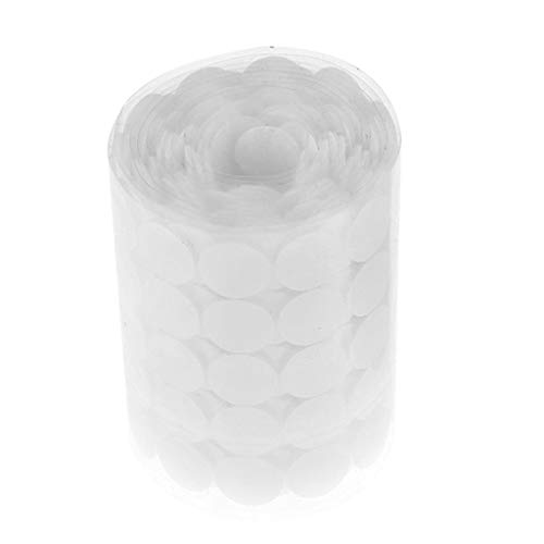 DYNWAVE 100 pares de fixadores autoadesivos para moedas de 9,5 mm para casa - branco, 2 cm