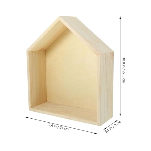 Étagères murales maison bois massif Artibetter 2pcs pour ranger la chambre