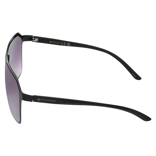 Image of Rocawear mens R1556 Metal Shield Uv400 Protective Rectangular Sunglasses. Gifts for Men With Flair, 143 Mm Rectangular Sunglasses