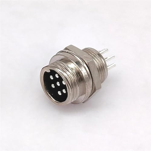 Conector macho GX12 de 2 pines y 7/16 pulgadas para cable de aviación en chasis