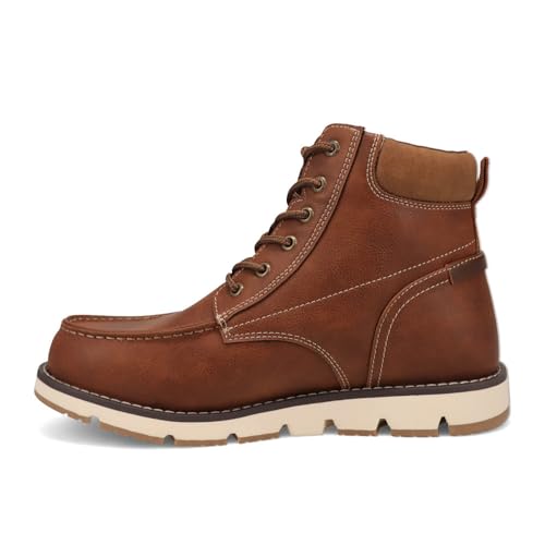 Image of DOCKERS Mens Davis Rugged Casual Tumbled Leather Moc-Toe Boots