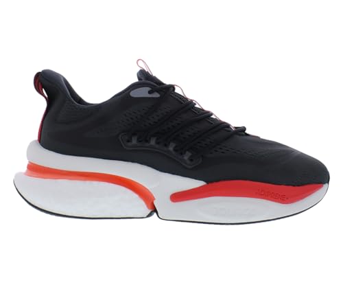 Image of adidas Alphaboost V1 Mens Shoes Size 13, Color: Carbon /Bright Red /Grey /Core Black