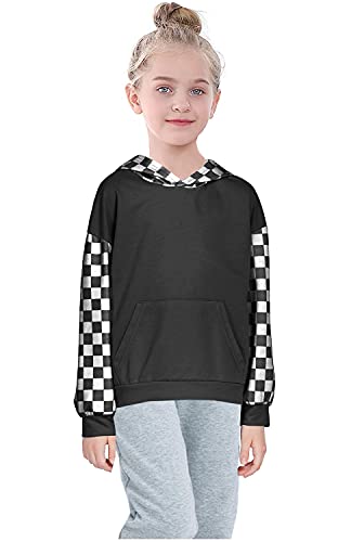 Image of Deeorla Little Boys Girls Cotton Tie Dye Hoodies Long Sleeve Pullover Sweatshirts for Big Kids 5-15Years