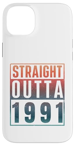 Straight Outta 1991 Birth Of Birthday Classic 1991 Vintage �X�}�z�P�[�X iPhone 14 Plus �p