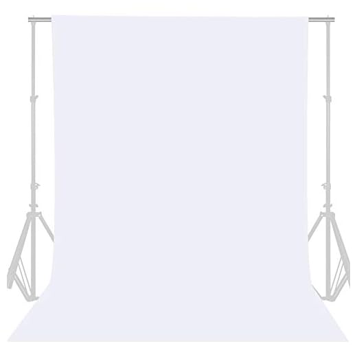 GFCC 8FTX10FT White Backdrop Background for Photography Photo Booth Backdrop for Photoshoot Background Screen Video Recording Parties Curtain