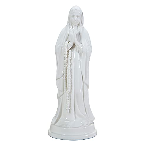 Statue de la Sainte Vierge Marie chrétienne en résine blanche pour décoration de table