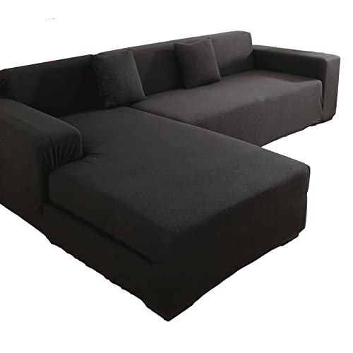 ソファカバー 1.2.3.4 席 ソファーカバー L字 厚くする 防水 滑り止め ソファーカバー -黒-2人乗り