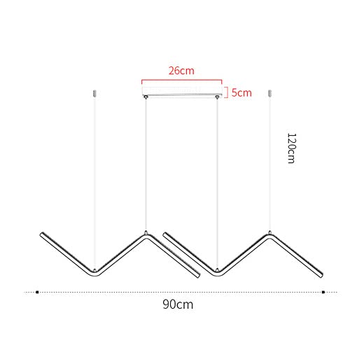 Lustre LED linéaire minimaliste et dimmable avec télécommande