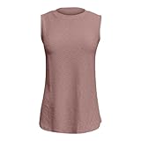 Damen-Tanktop, ärmellos, elastisch, Basic-Tunika, Rundhalsausschnitt, ärmellos, breites Band, Sommer, Mode, lässig, Damenbekleidung, Pk2., Large