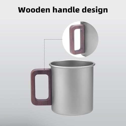Tasse de camping en titane légère HUIOP pour sac à dos lourd - 4