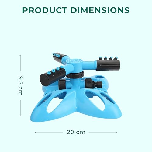 Image of ROOTS & LEAF 360 Automatic Rotating Garden Sprinkler with Butterfly Base | 45 Adjustable Arms | Durable ABS Material | Leak-Proof | Coverage Up to 32 Feet | Perfect For Lawns and Gardens - Pack of 2