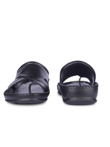 Image of Liberty Healers Black & Brown Ethnic Thong Slippers for Men