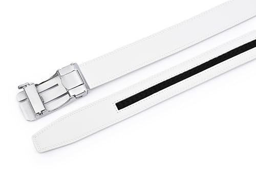 Image of Men's Belt, Ratchet Dress Casual Belt with Adjustable Automatic Buckle Trim to Fit