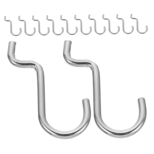 SOLUSTRE 12 pezzi Ganci per Pannelli Forati Ganci in Ferro Resistenti per Organizzazione Utensili Installazione Rapida Attrezzi Adatti Pannelli Forati per Esposizione Supermercati e