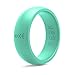 Silicone Wedding Ring for Women. Rubber Wedding Band for Every Day Use - Yoga, Training, Sports, Military, Work, Travel and Outdoor - Teal - Size 6