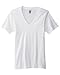 Bella 3105 Unisex Jersey Short Sleeve Deep V-Neck Tee - White, Large