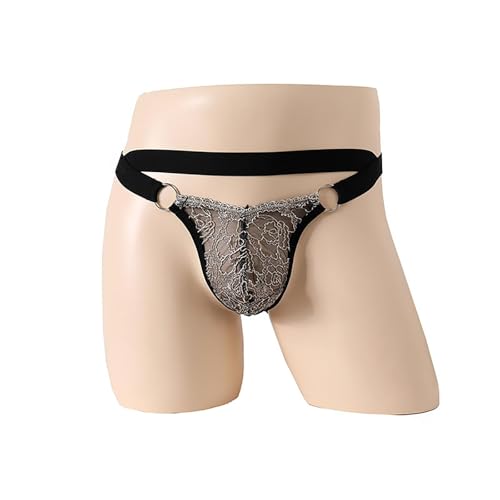 Mens Sissy Lingerie Gay Cross-dresser Lace Panties Sexy Mesh See Through Pouch Underwear G-String Thong2