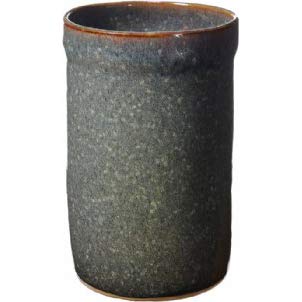 ALWAYS AZUL POTTERY 10 Inch Tall Utensil Holder in Seamist Glaze - Handmade Ceramic Pottery Utensil Holder - Kitchen Storage Container- Countertop Organizer for Large Cutlery & Cookware