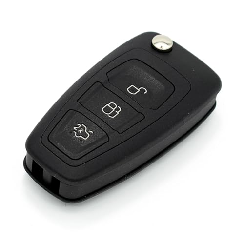 Porte-clés voiture 3 boutons en silicone durable pour clé Ford Fiesta