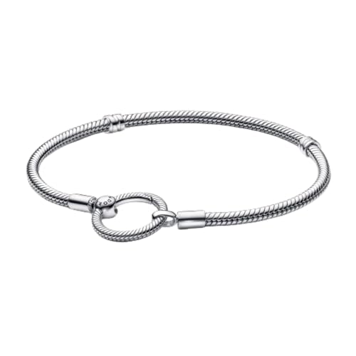 PANDORA Bracciale Moments in maglia snake in argento Sterling e chiusura a O, 23
